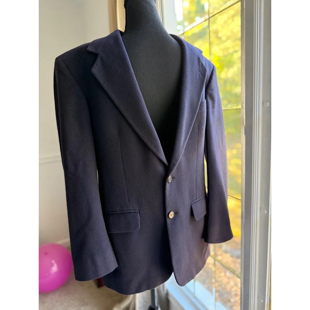 Luxurious Vintage Lord & Taylor Fifth Avenue Cashmere Blazer Rare‎ Plum men S